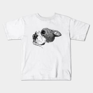 Terrier dog draw with scribble art style Kids T-Shirt